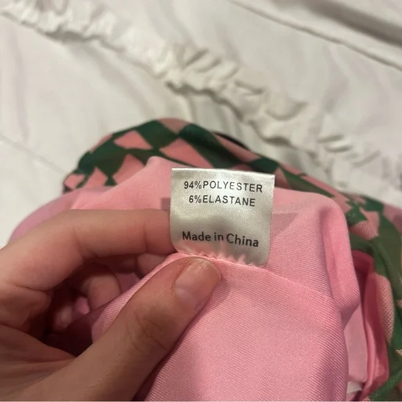 Princess Polly Pink and Green Geometric Top - Picture 6 of 7